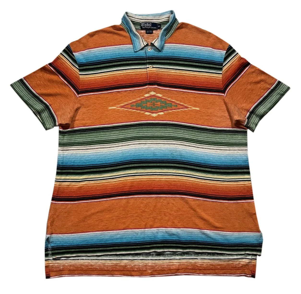Vintage Polo Ralph Lauren Aztec Linen Rugby (Size XL) — RootsBK